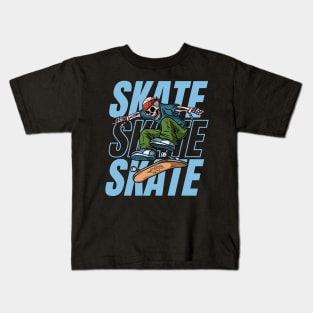 Skateboard Skull Kids T-Shirt